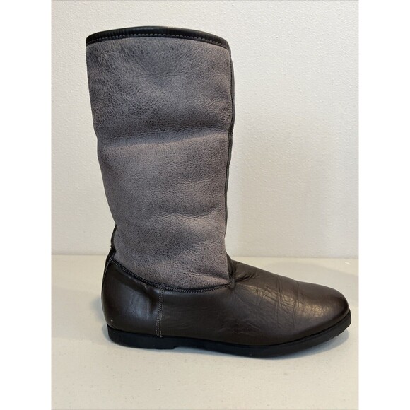 Women’s Patricia Green Collection Made In Spain Leather Gray Brown Boots Size 7 - Picture 3 of 16